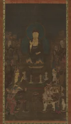 Shaka, Monju, Fugen and the Ten Great Disciples Judai Deshi