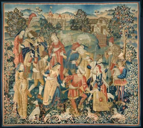 Shepherds in a Round Dance, around 1500