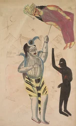 Shiva Bearing Aloft the Body of His Sati