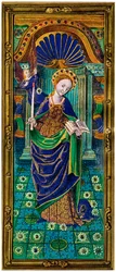 Shutter of a Triptych, Champlevé Enamel on Copper