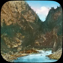 Sindh River, Passing the Crags Below Sonamarg, Kashmir, India