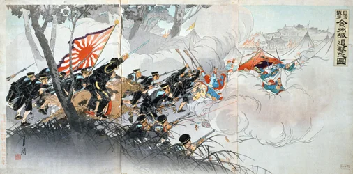 Sino-Japanese war, 19th Century. Japanese print. Private collection