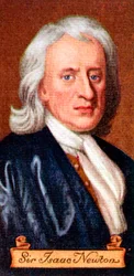 Sir Isaac Newton, from a Series of Cigarette Cards