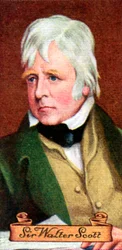 Sir Walter Scott, from a Series of Cigarette Cards