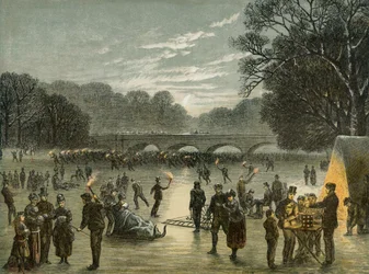 Skating on the Serpentine in Hyde Park, London