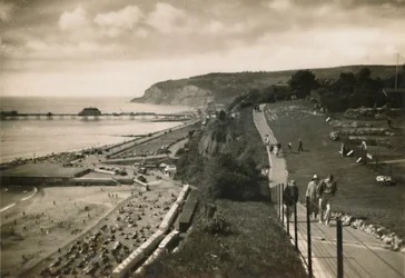 Small Hope Bay and Shanklin Pier, I.W., from Cliff Walk