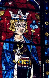 Solomon, Stained Glass, Chartres Cathedral, France