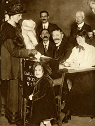 Some women are able to vote for the first time, Britain, 14 December 1918