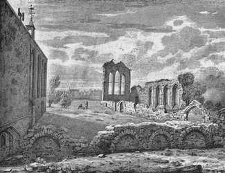 South-East View of the Nunnery of St Helen, Bishopsgate, City of London