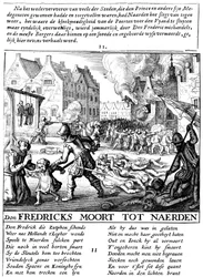 Spanish troops torching buildings and massacring during Spanish rule in Netherlands, 1567-73