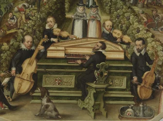 Spinet Lid of Lucas Friedrich Behaim von Schwartzbach