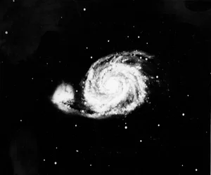 Spiral galaxy M 51 in Canes Venatici, 1910