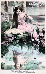 Spring, Vintage French Postcard