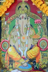 Sri Thenday Yutthapani Temple: Ganesh Painting, Ho Chi Minh City, Vietnam