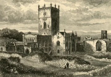 St. Davids Cathedral and the College, from the North-East