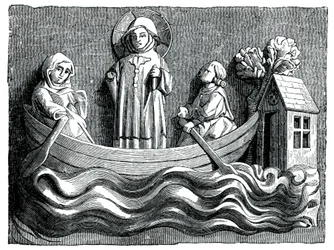 St Julian and St Basilissa, His Wife, Conveying Christ in Their Boat