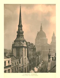 St Martin, Ludgate, View from the South West, mid-late 19th century