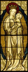 Stained Glass Panel with the Virgin and Child, German, 1430-35