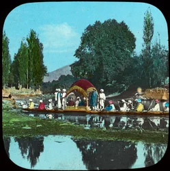 State Barge on the Apple Tree Canal, India