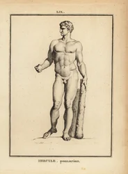 Statue of Hercules Pomarius, Roman hero and god, with a large club