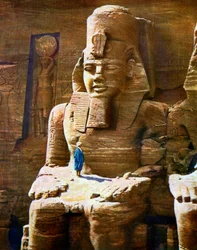 Statue of Rameses II at Abu Simbel, Egypt, 1933-1934