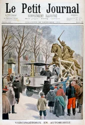 Statue of Vercingetorix in transit, France