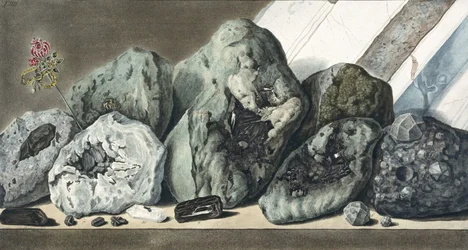 Stones and crystals from Mount Vesuvius, c 1770