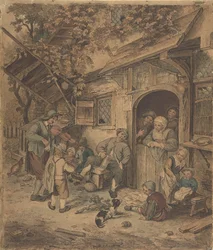 Strolling Violinist at an Ale House Door