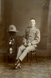 Studio Portrait of a Soldier of C Company, 2nd Battalion the King