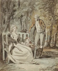 Study for a Portrait: A Lady and a Gentleman in a Park, ca. 1780