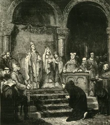 Submission of Henry IV. At Canossa, 1077, 1890