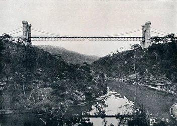 Suspension Bridge, Middle Harbour, c. 1900
