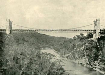 Suspension Bridge, North Sydney, 1901