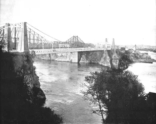 Suspension and Cantilever Bridges, St John, New Brunswick, Canada, c1900