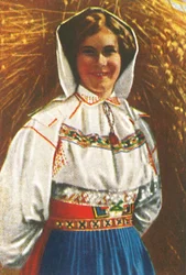 Swedish Woman in Traditional Costume