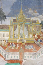 Silver Pagoda: This Mural Depicts Scenes from the Reamker, Phnom Penh, Cambodia