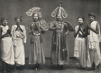 Scene from Shakuntalavilasa, the Play of Shakuntala