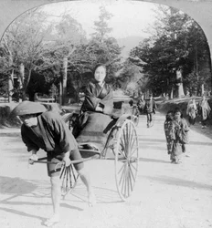 Taking a spin through the park at Nara, Japan, 1901