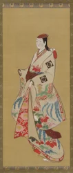 Tall Girl, Dress Patterned with Ho-o Bird and Kiri Flowers
