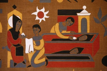 Life of Saint Benedict Tapestry in Saint-Pierre de Solesmes Abbey, Solesmes, France