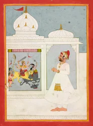 Thakur Ajit Singh worships the Goddess