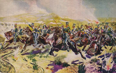 The 17th Lancers. The Charge of the Light Brigade at Balaclava, 1854