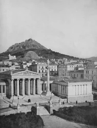 The Academy, Mount Lycabettus in the Background