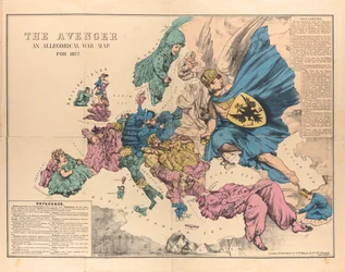 The Avenger: An Allegorical War Map for 1877, 1876-1877