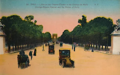 The Avenue des Champs-Elysées and the Marly Horses, Paris, c1920