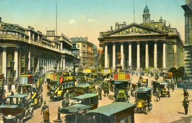 The Bank of England and Royal Exchange, London, c1910