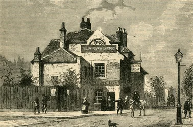 The Black Lion, Church Street, Chelsea, in 1820, c. 1876