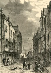 The Bridge-Foot, Southwark, in 1810, c. 1878