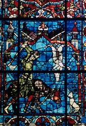 The Butchers, Stained Glass, Chartres Cathedral, France