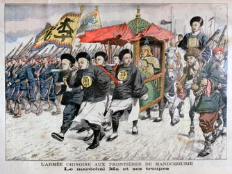 The Chinese Army led by Marshal Ma on the Manchurian border, Russo-Japanese War